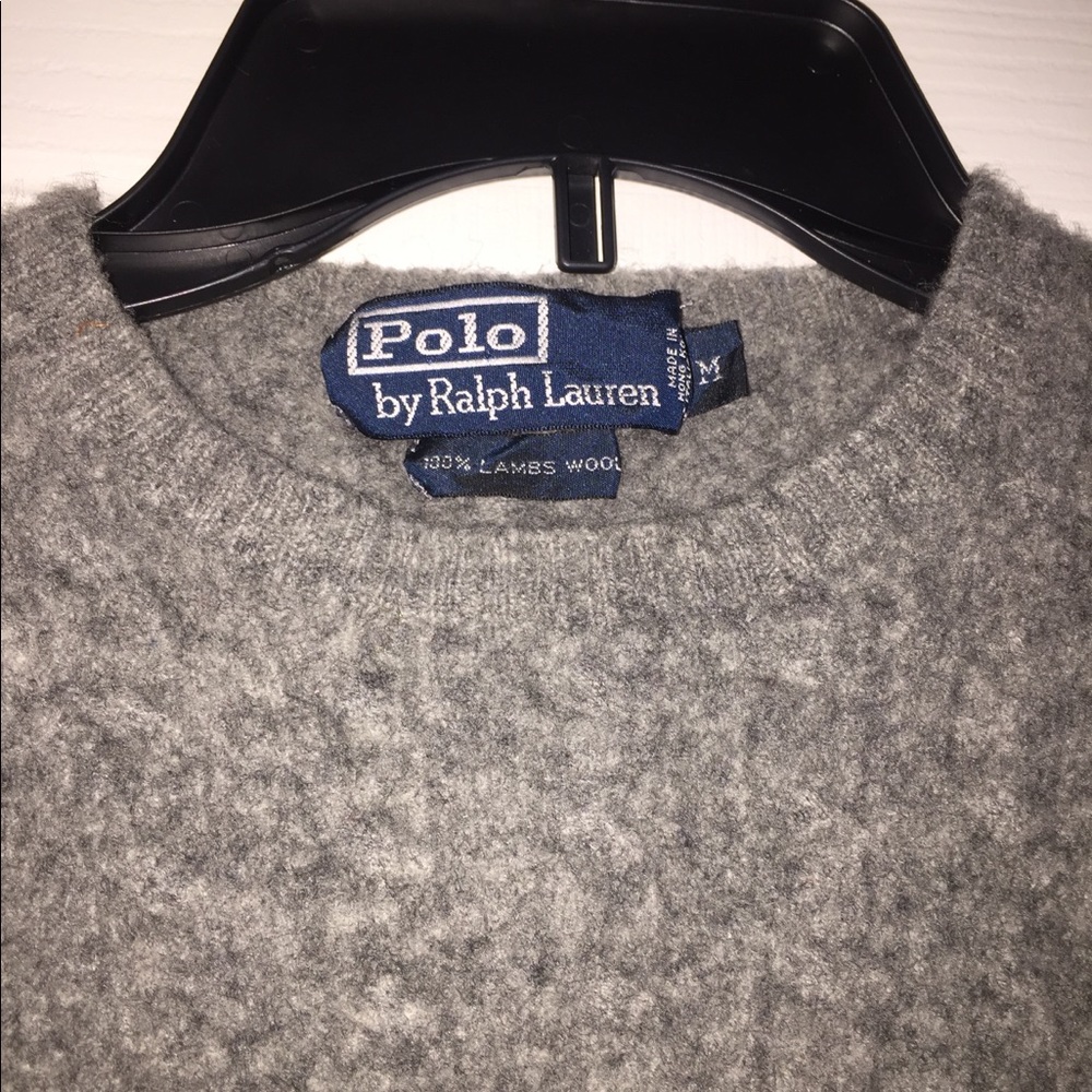 lambs wool Cropped polo crew sweater - Picture 2 of 5